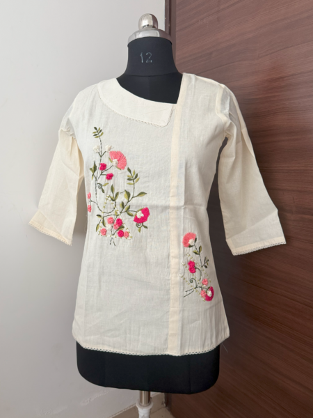 Sitara Cream Thread Top