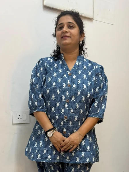 Indigo Bloom Kantha Co-Ord Set