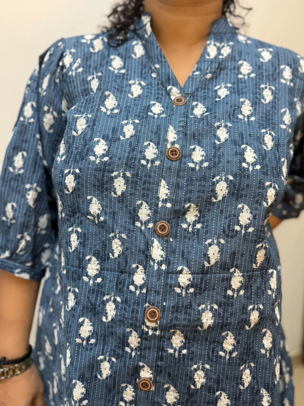 Best Product Trending Indigo-Bloom-Kantha Co-ord set