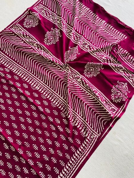 Hand Block Mul Cotton Saree - Soft Handloom Cotton Saree