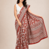 Floral-Rust-Red-Mulmul-Saree