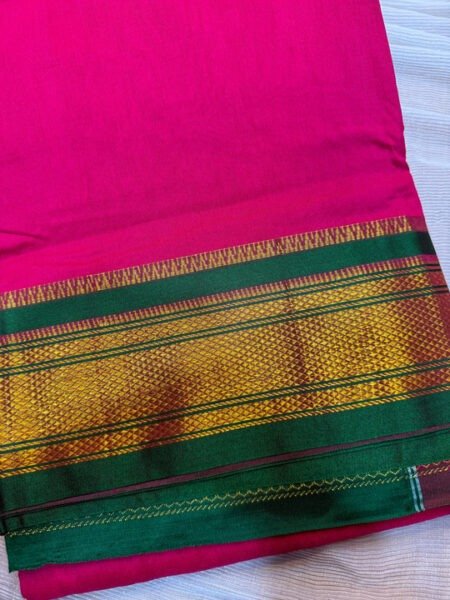 Hot Pink Semi Narayanpeth Saree