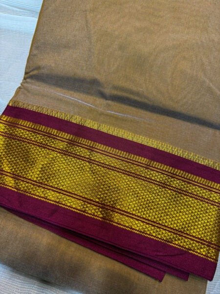 Sand Gold Semi Narayanpeth Saree
