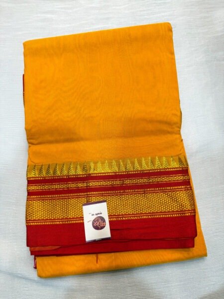 Mustard Yellow Semi Narayanpeth Saree