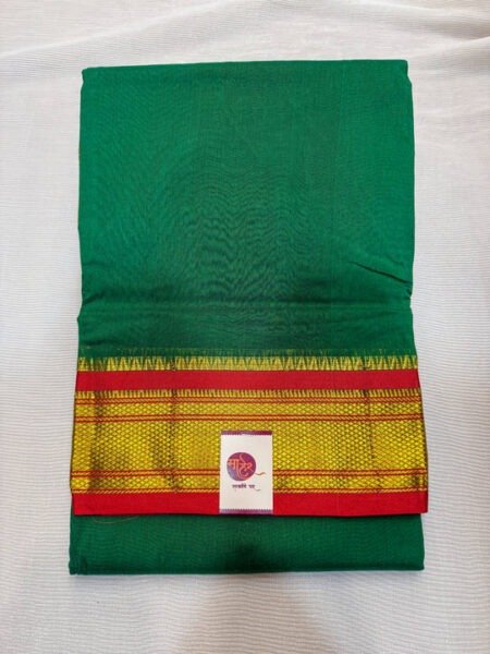 Bottle Green Semi Narayanpeth Saree