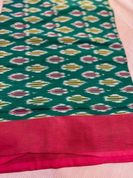 Pure Handloom Ikkat Saree - Green