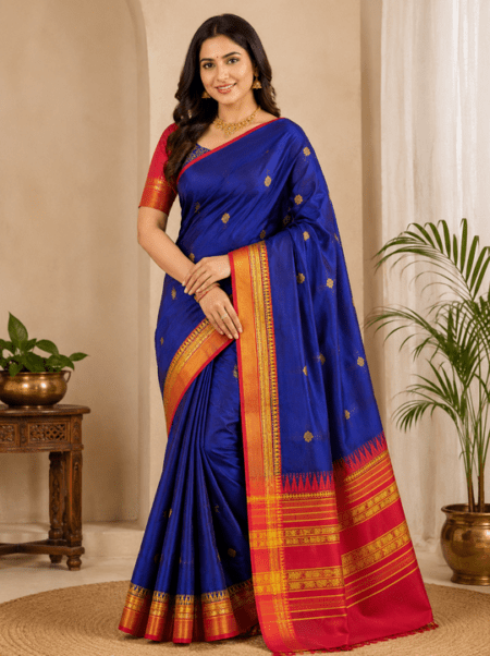 Traditional Narayanpeth Pure Silk Saree