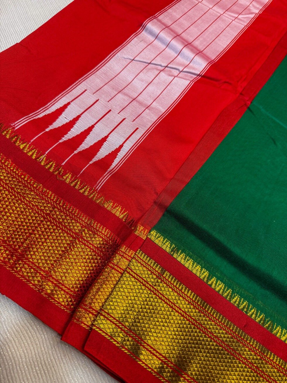green-saree