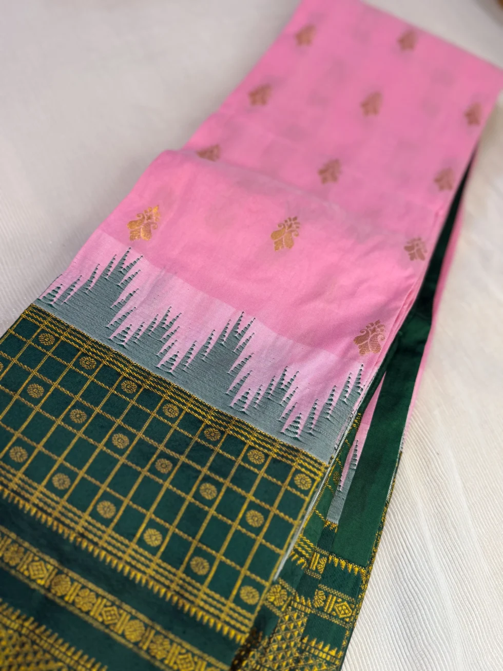 handloom-gadwal-silk-saree-baby-pink-olive-green