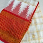 handloom-gadwal-silk-saree-in-ivory-white-and-vermilion-red-with-rich-gold-zari-