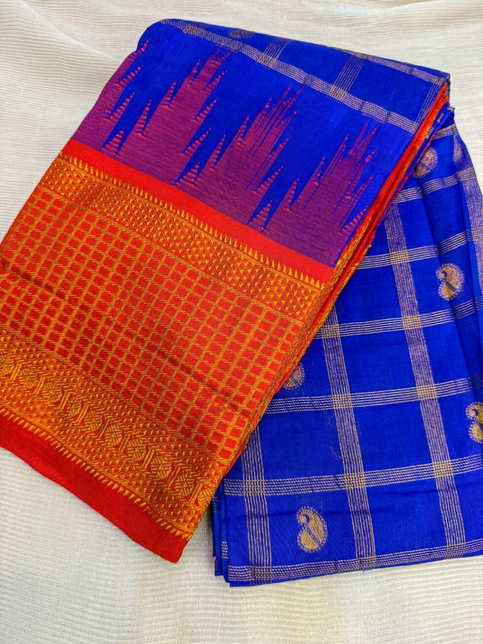 handloom-gadwal-silk-saree-royal-blue-vermilion-red-new-women-saree-