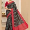 pure-handloom-ikkat-saree-coffee-brown-coral-pink