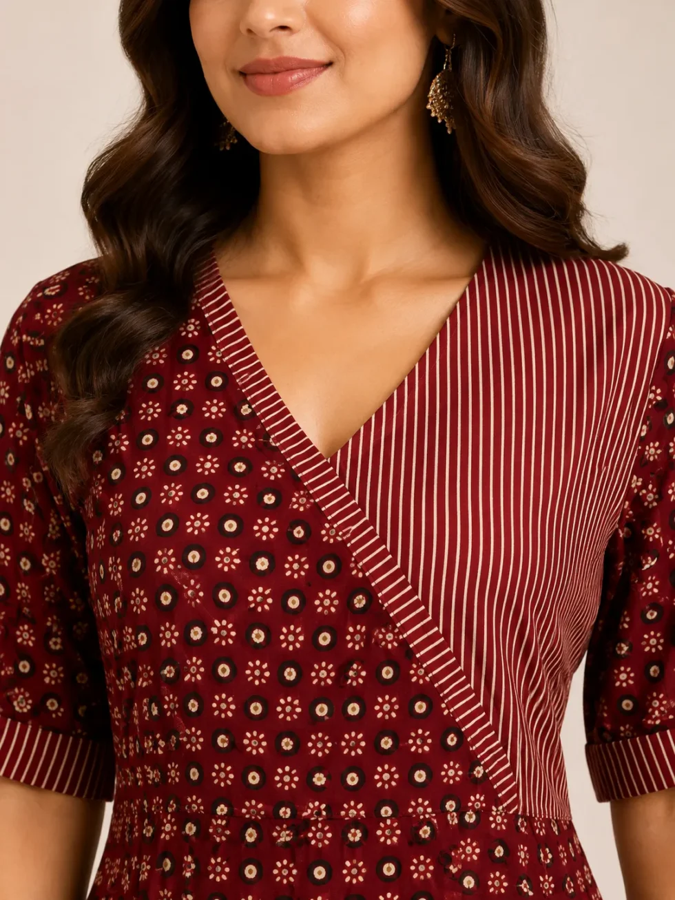 marron-dress-cotton-dress